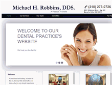 Tablet Screenshot of michaelrobbinsdds.com